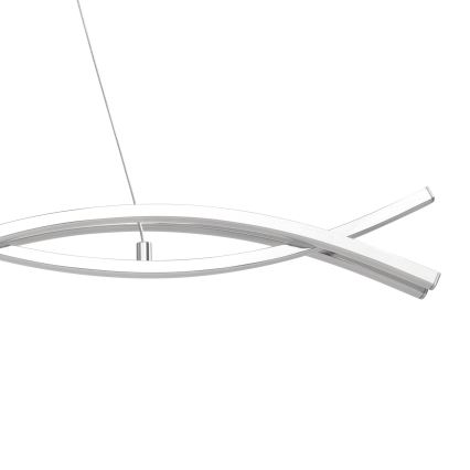 Eglo - Lustre LED suspenso por cabo, 35 W / 230 V / 3000 K, cromado brilhante