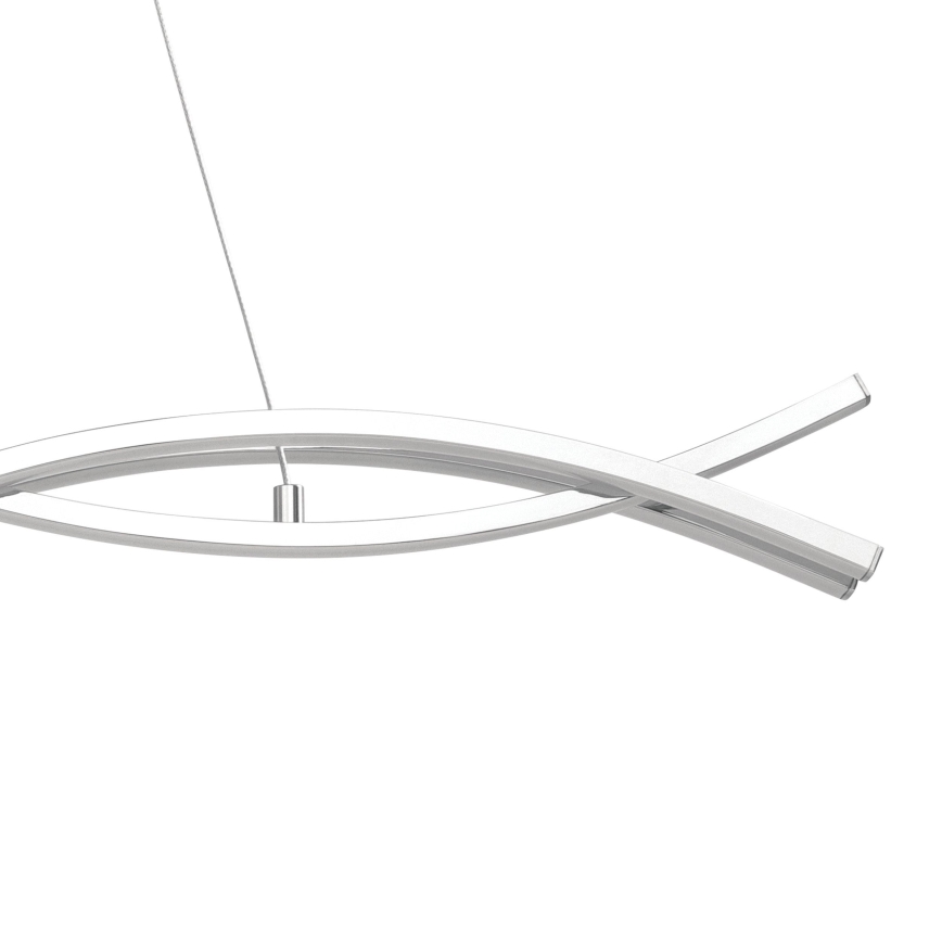 Eglo - Lustre LED suspenso por cabo, 35 W / 230 V / 3000 K, cromado brilhante