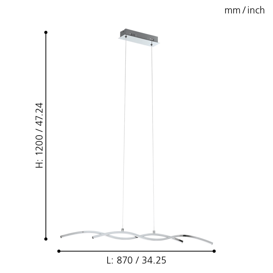 Eglo - Candelabro LED 2 2xLED/9W/230V