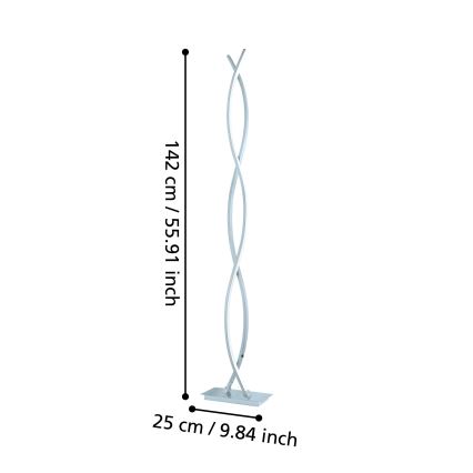 Eglo - Candeeiro de pé LED/36W/230V cromado brilhante