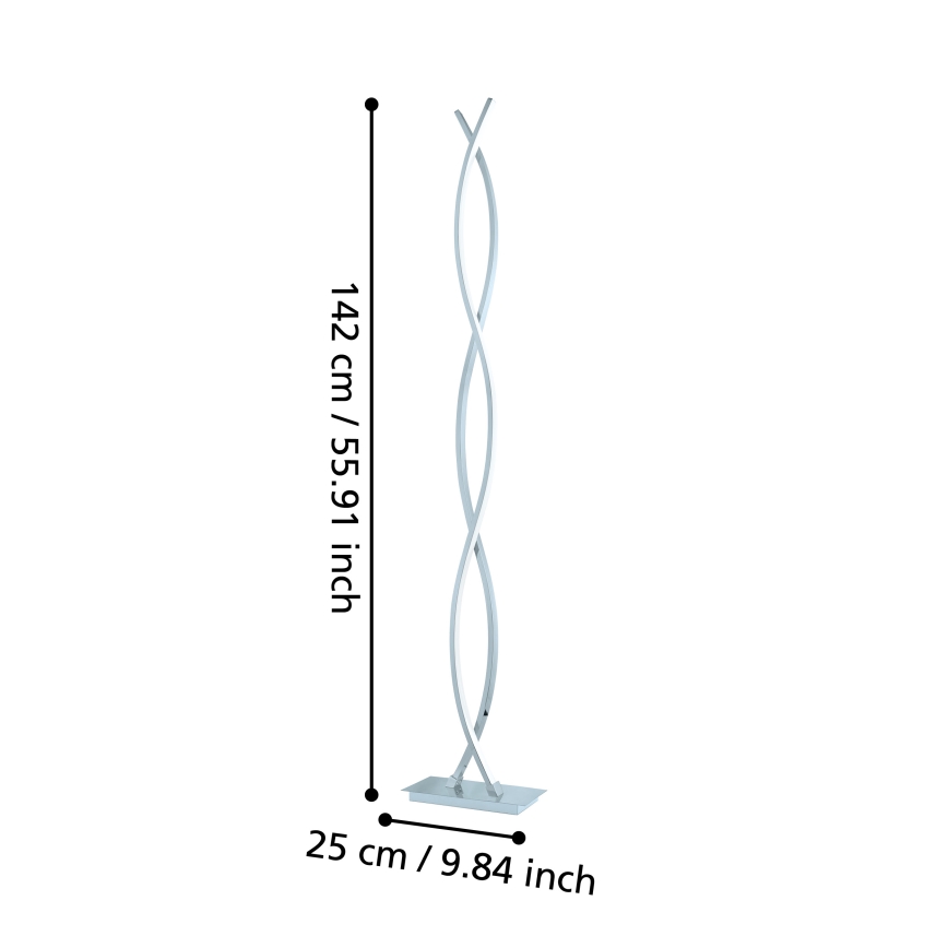 Eglo - Candeeiro de pé LED/36W/230V cromado brilhante