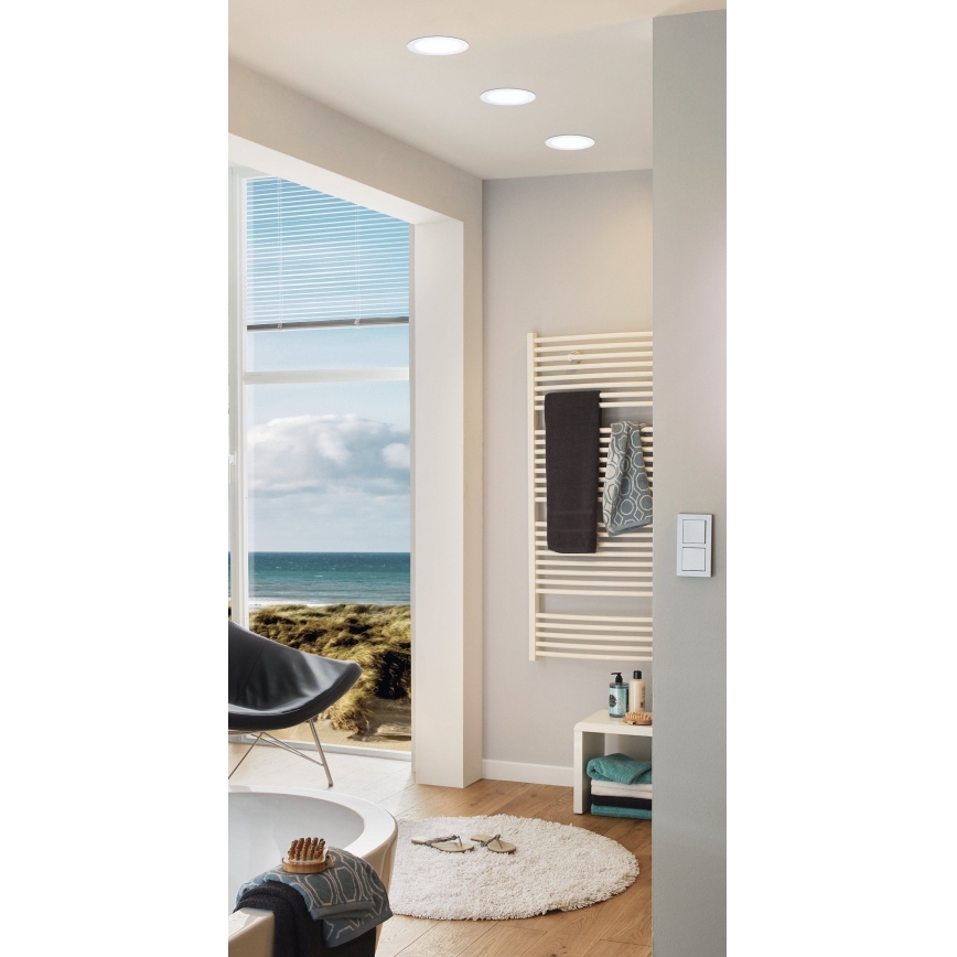 Eglo 96165 - Candeeiro de embutir LED FUEVA 1 LED/10,9W/230V IP44 diâmetro 17 cm