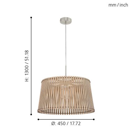 Eglo - Candelabro 1xE27/60W/230V