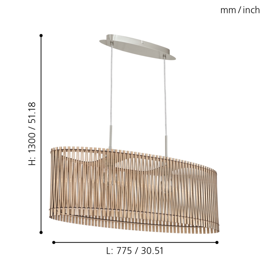 Eglo - Candelabro 2xE27/60W/230V
