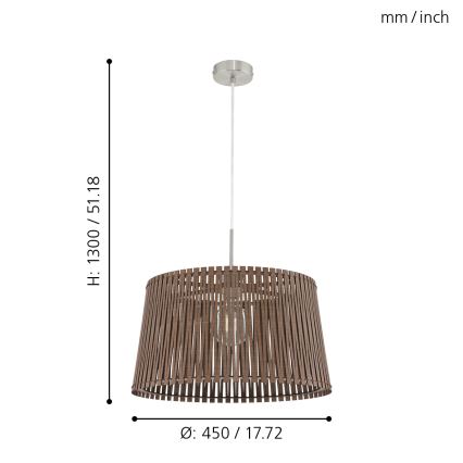 Eglo - Candelabro 1xE27/60W/230V