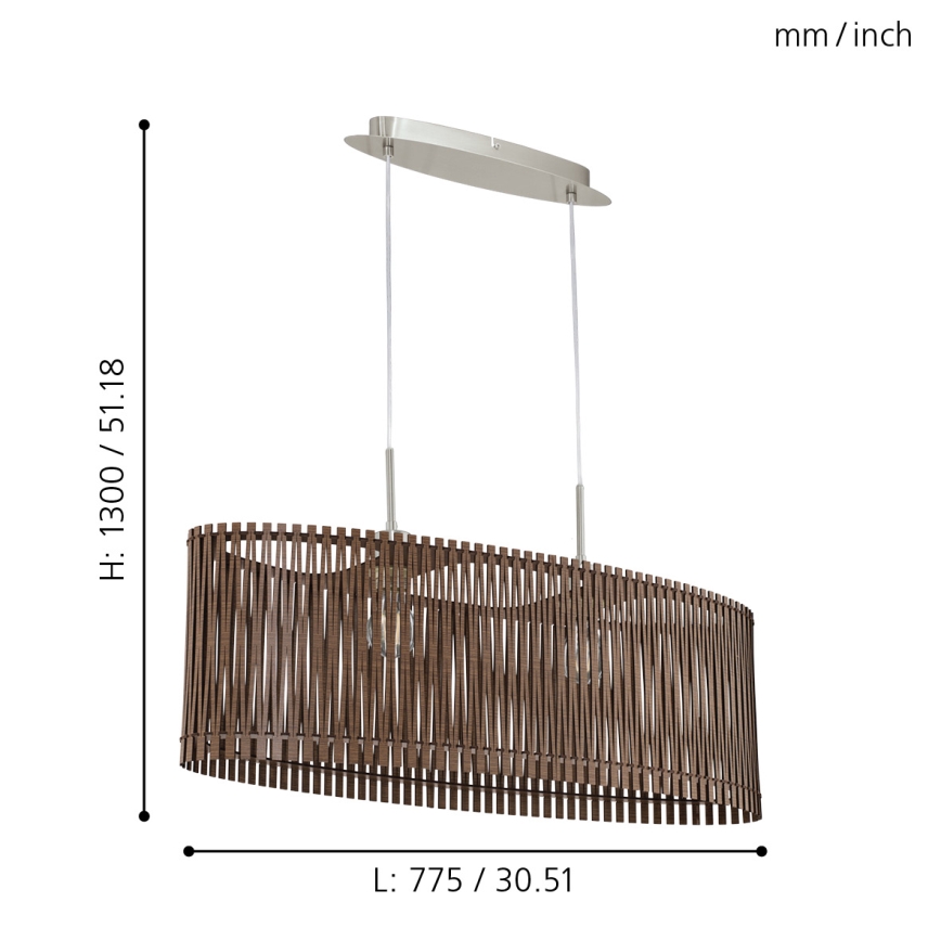 Eglo - Candelabro 2xE27/60W/230V