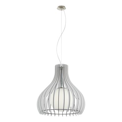 Eglo 96211 - Pendente em cabo TINDORI 1xE27/60W/230V, diâmetro 50 cm, branco