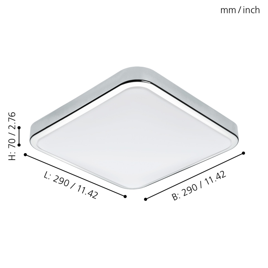 Eglo - Candeeiro de tecto LED para casa de banho LED/16W/230V IP44