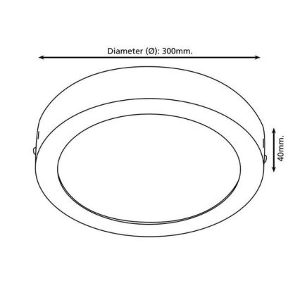 Eglo 96246 - Candeeiro de casa de banho LED FUEVA 1 LED/22W/230V IP44 Ø 30 cm