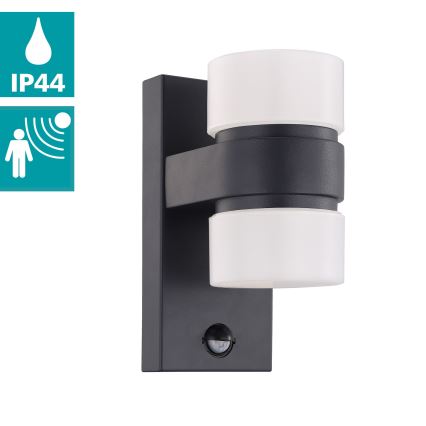 Eglo - Luz de parede com sensor LED de exterior 2xLED/6W IP44