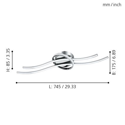 Eglo - Luz de teto LED LED/6W+LED/7W