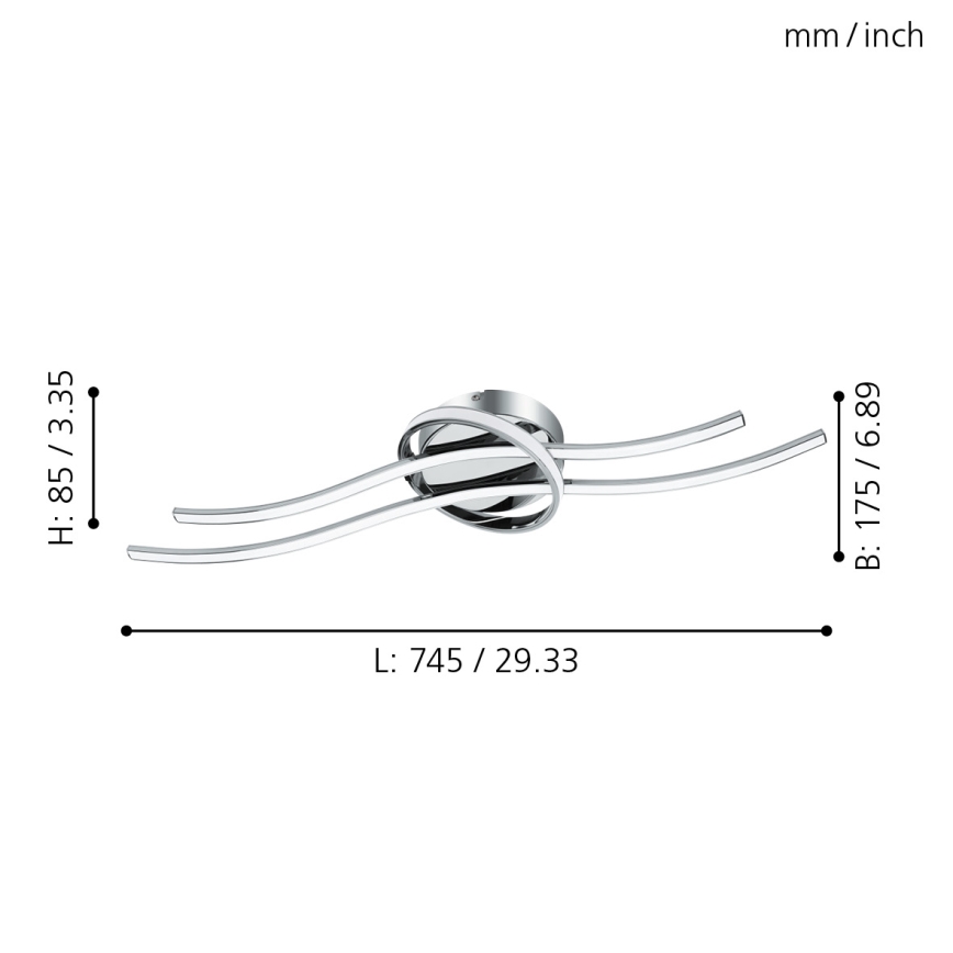Eglo - Luz de teto LED LED/6W+LED/7W