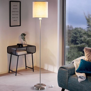 Eglo 96377 - Candeeiro de pé PASTERI 1xE27/60W/230V Ø 28 cm cinzento