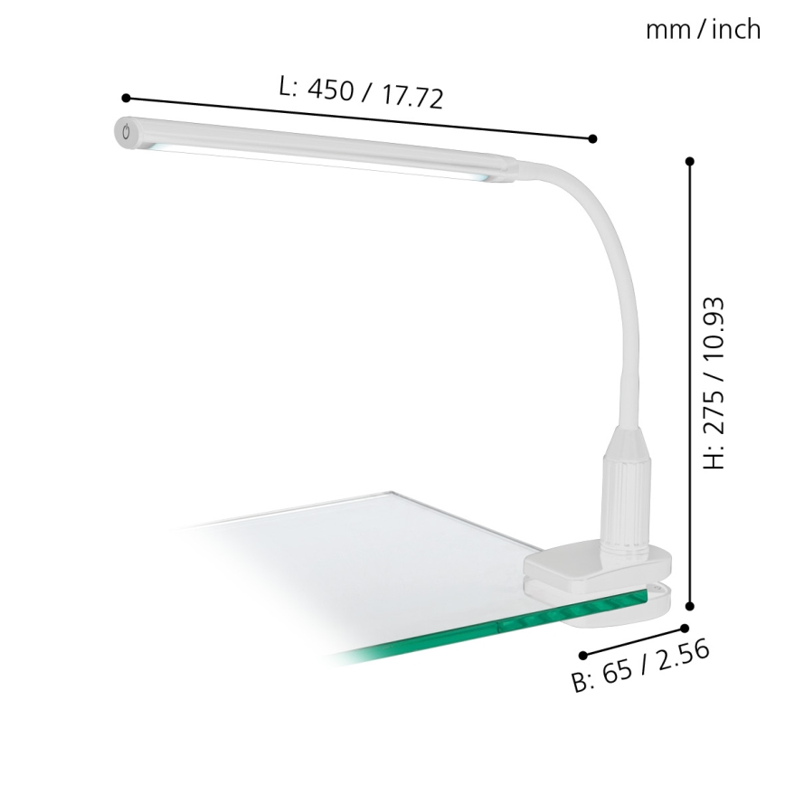 Eglo - Lâmpada com clipe fosca LED LED/4,5W/230V