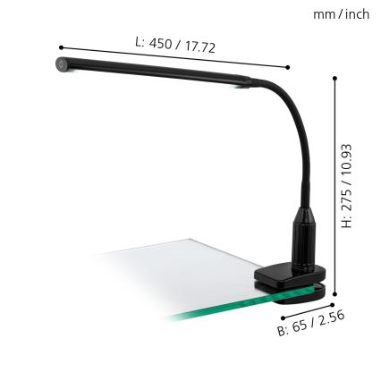 Eglo - Lâmpada com clipe fosca LED LED/4,5W/230V