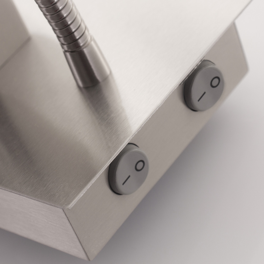 Eglo - Luminária Flexível LED 1xE27/40W+LED/3,8W taupe