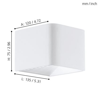 Eglo 96497 - Candeeiro de parede para exterior LED DONINNI LED/6W/230V IP44