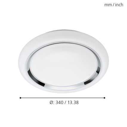 Eglo - Luminária de teto dimmável LED RGBW CAPASSO-C LED/17W/230V