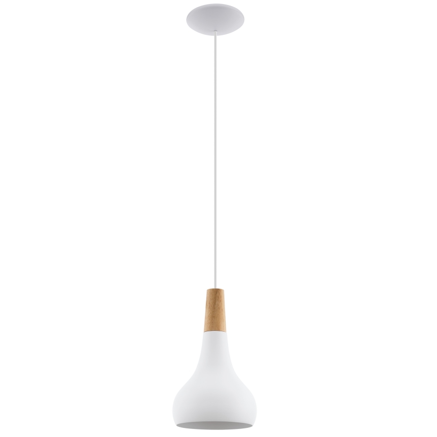 Eglo - Iluminação suspensa 1xE27/60W/230V d. 18 cm branco