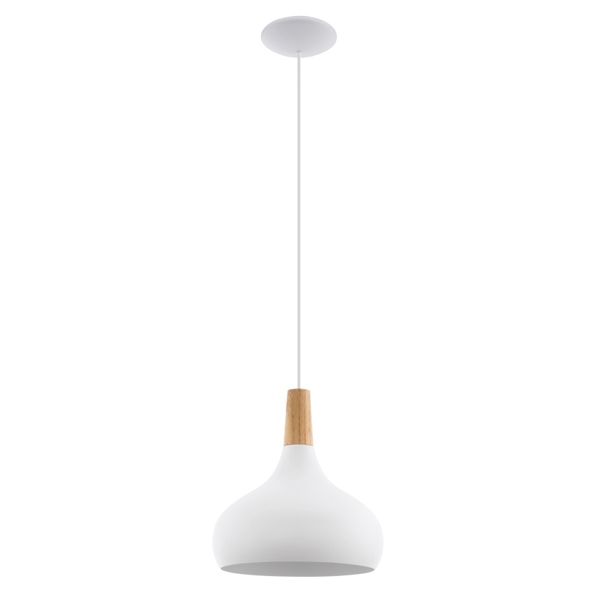 Eglo - Iluminação suspensa 1xE27/60W/230V d. 28 cm branco