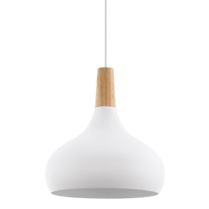 Eglo - Iluminação suspensa 1xE27/60W/230V d. 28 cm branco