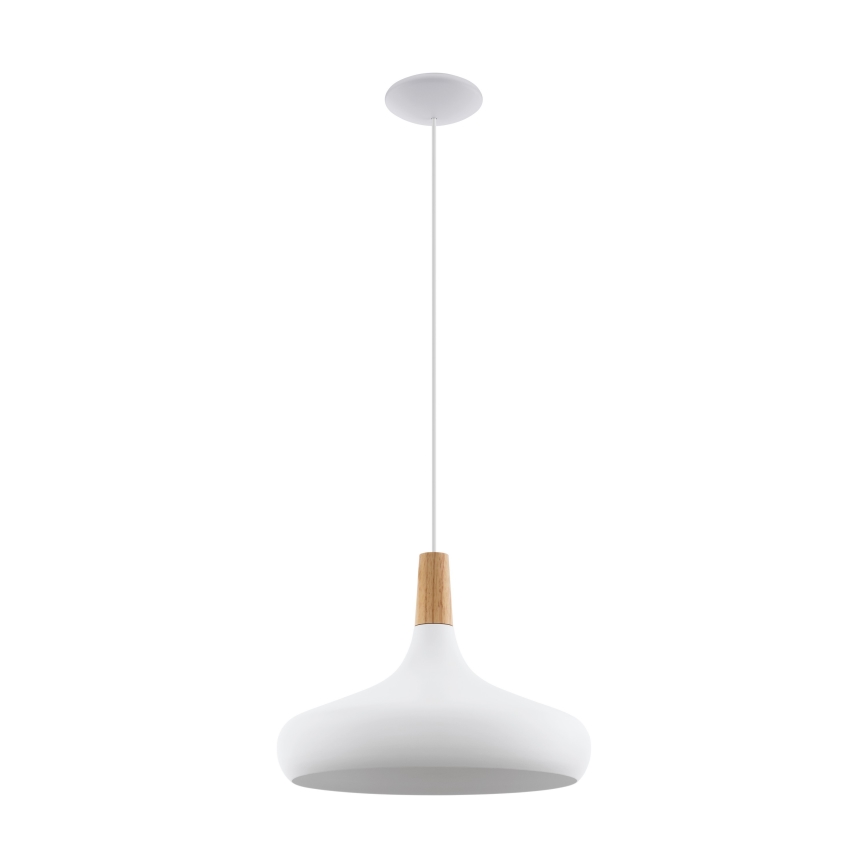 Eglo - Iluminação suspensa 1xE27/60W/230V d. 40 cm branco