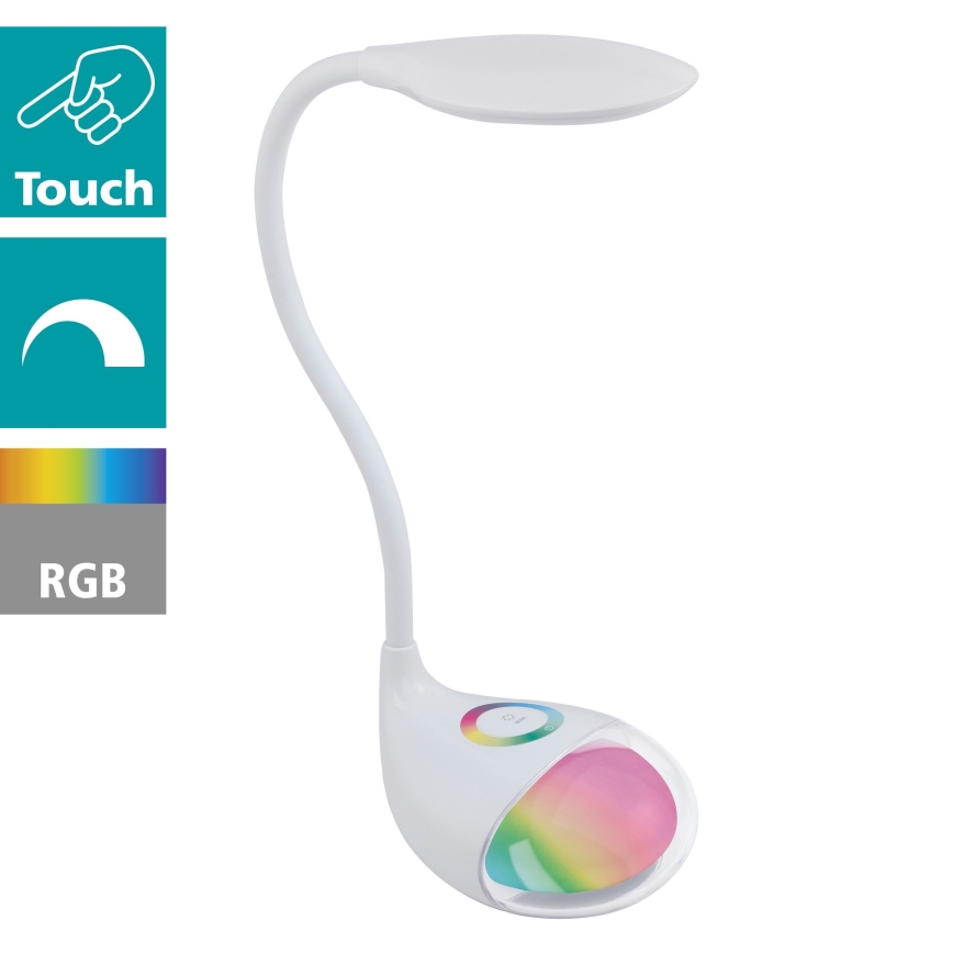 Eglo - Candeeiro de mesa fosco LED 1xLED/2,2W+0,3W/230V RGB