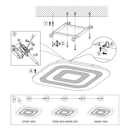 Eglo - Luz de teto LED 1xLED/30W/230V regulação