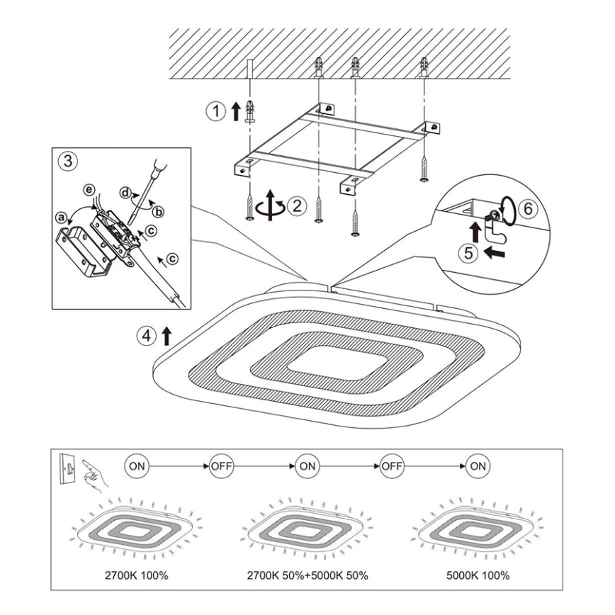 Eglo - Luz de teto LED 1xLED/30W/230V regulação