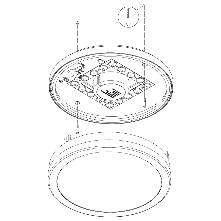 Eglo 97237 - Plafon LED dimerizável para casa de banho LOCANA-C LED/14W/230V IP44 antracite