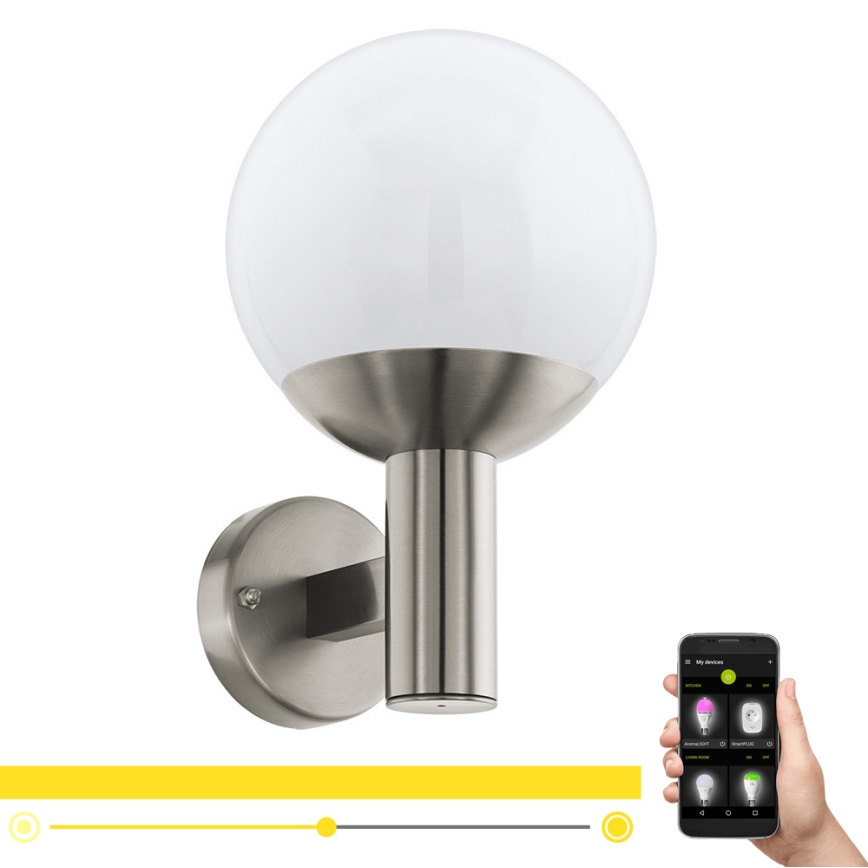 Eglo - Luminária de parede exterior LED dimmerizável NISIA-C 1xE27/9W/230V IP44