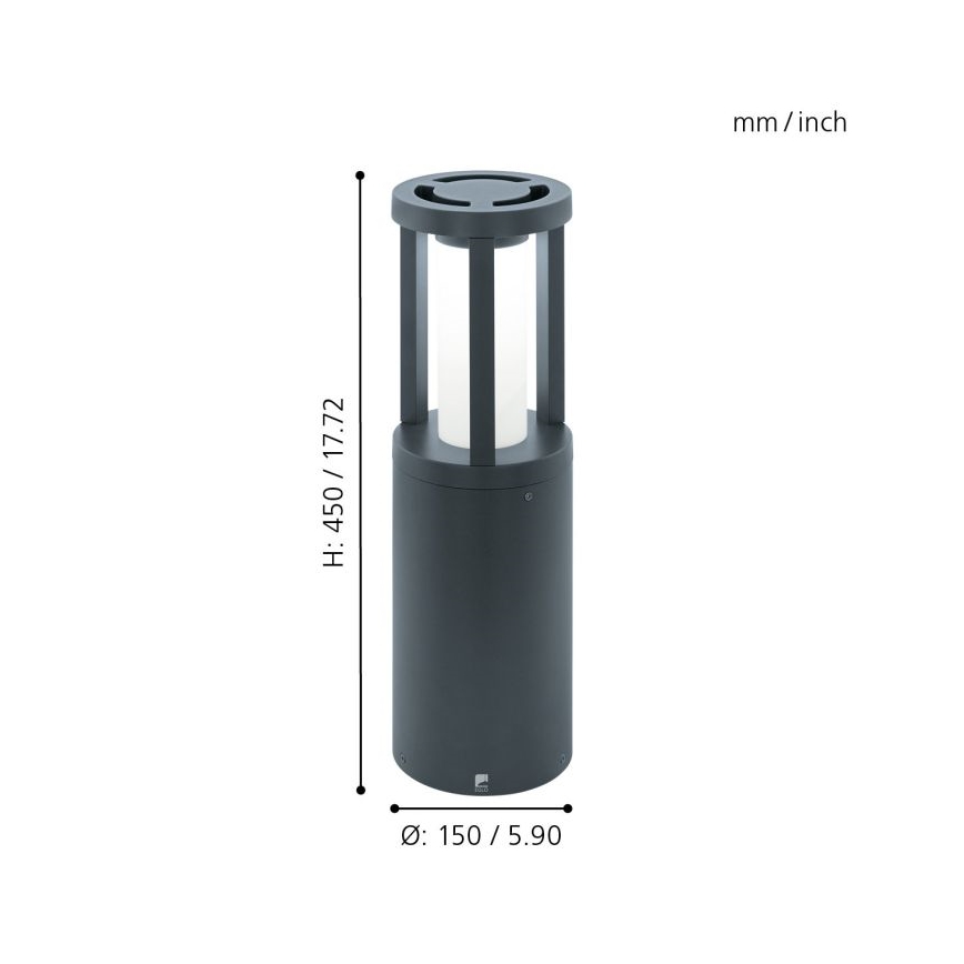 Eglo 97252 - Luminária de exterior LED GISOLA LED/12W/230V IP44 450 mm