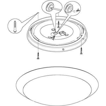 Eglo 97254 - Candeeiro de tecto para casa de banho PILONE LED/11W/230V branco IP44