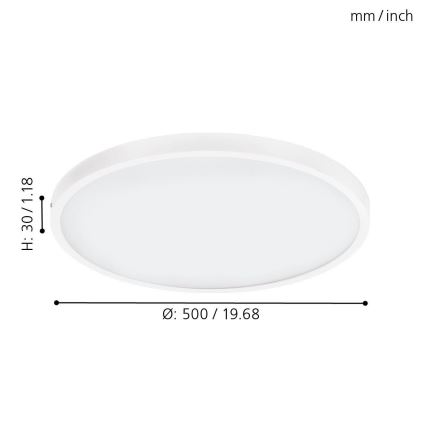 Eglo - Plafon LED dimerizável LED/25W/230V 3000K Ø 50 cm