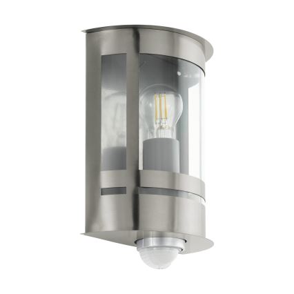Eglo - Luz de parede de exterior com sensor 1xE27/60W/230V IP44