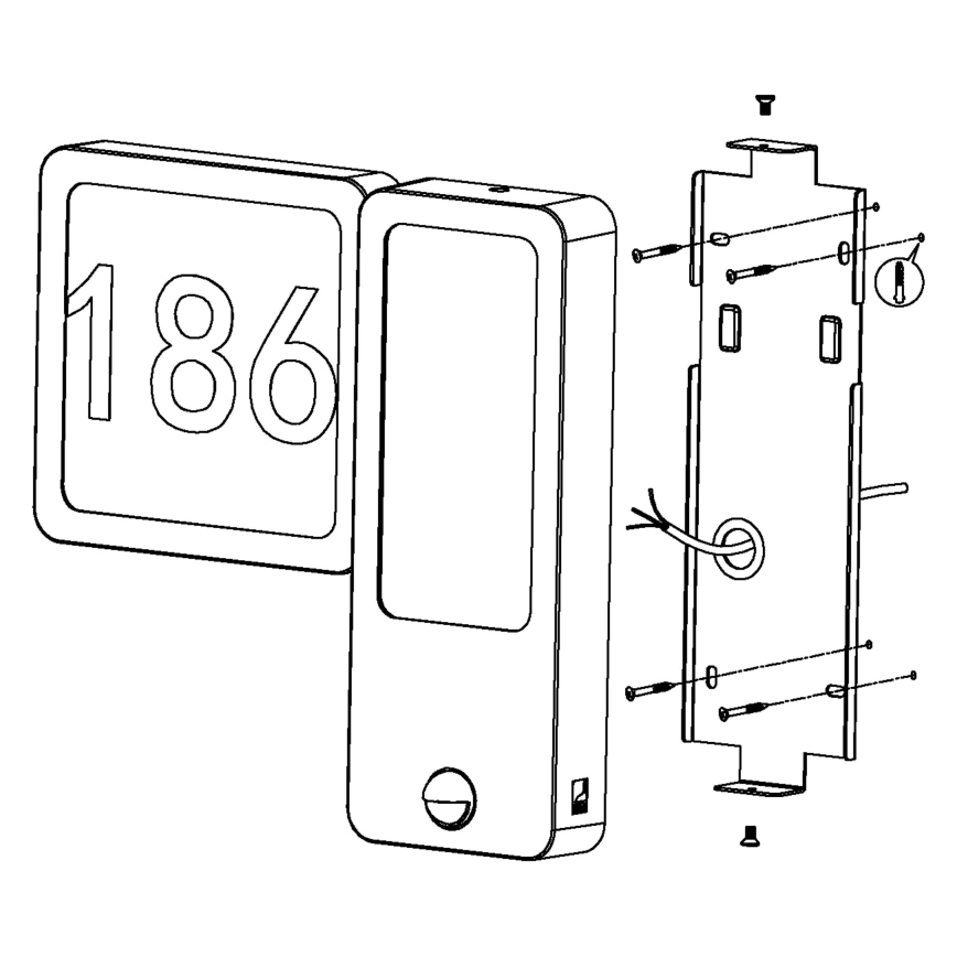 Eglo - Luz de parede LED de exterior 2xLED/2,7W + 1xLED/3,6W/230V IP44