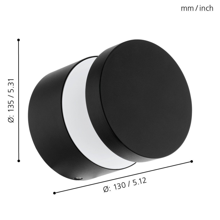 Eglo - Aplique de parede LED para exterior LED/11W/230V preto IP44