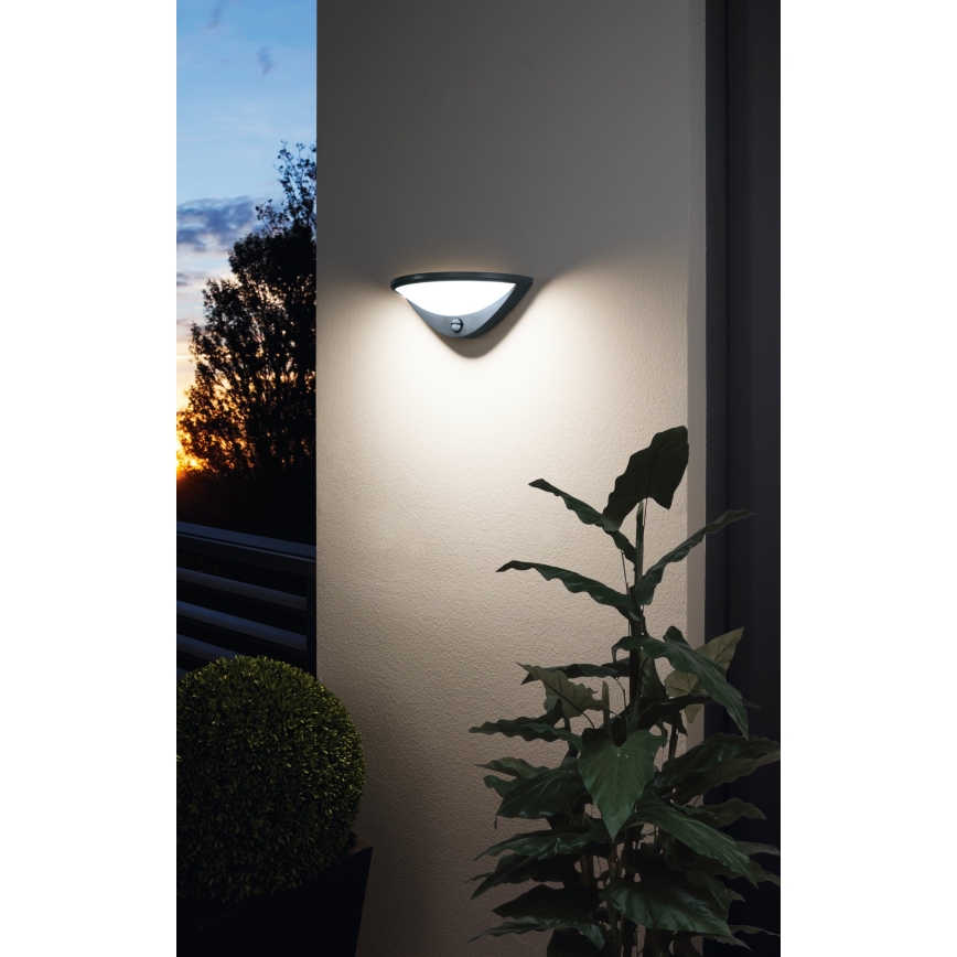 Eglo 97312 - LED Iluminação de parede exterior com sensor BELCREDA LED/9,3W/230V IP44