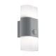 Eglo 97313 - Luz de parede LED de exterior com sensor FAVRIA 1 2xLED/5,5W/230V IP44