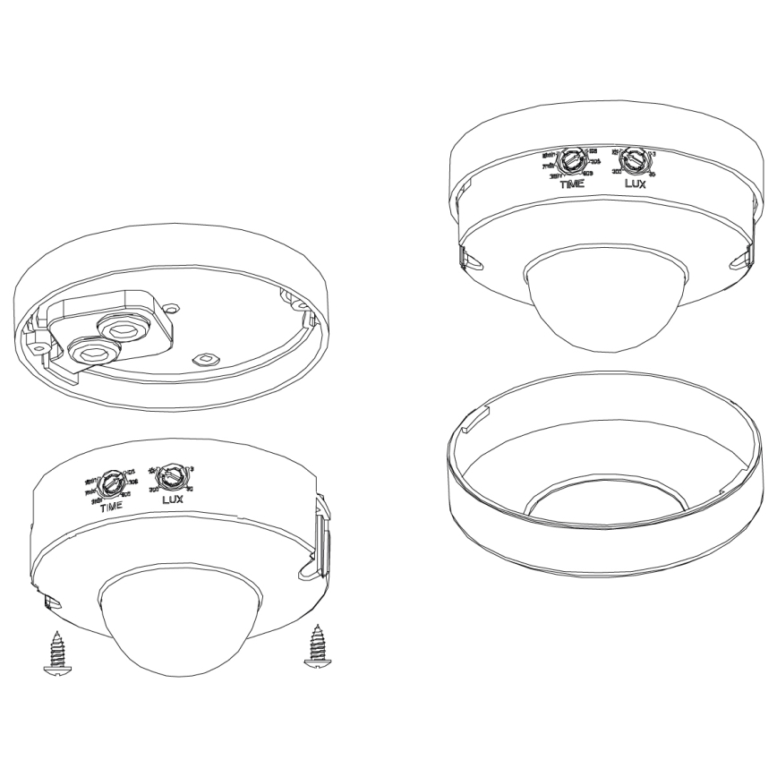 Eglo - Sensor de movimento exterior 12 m branco IP44