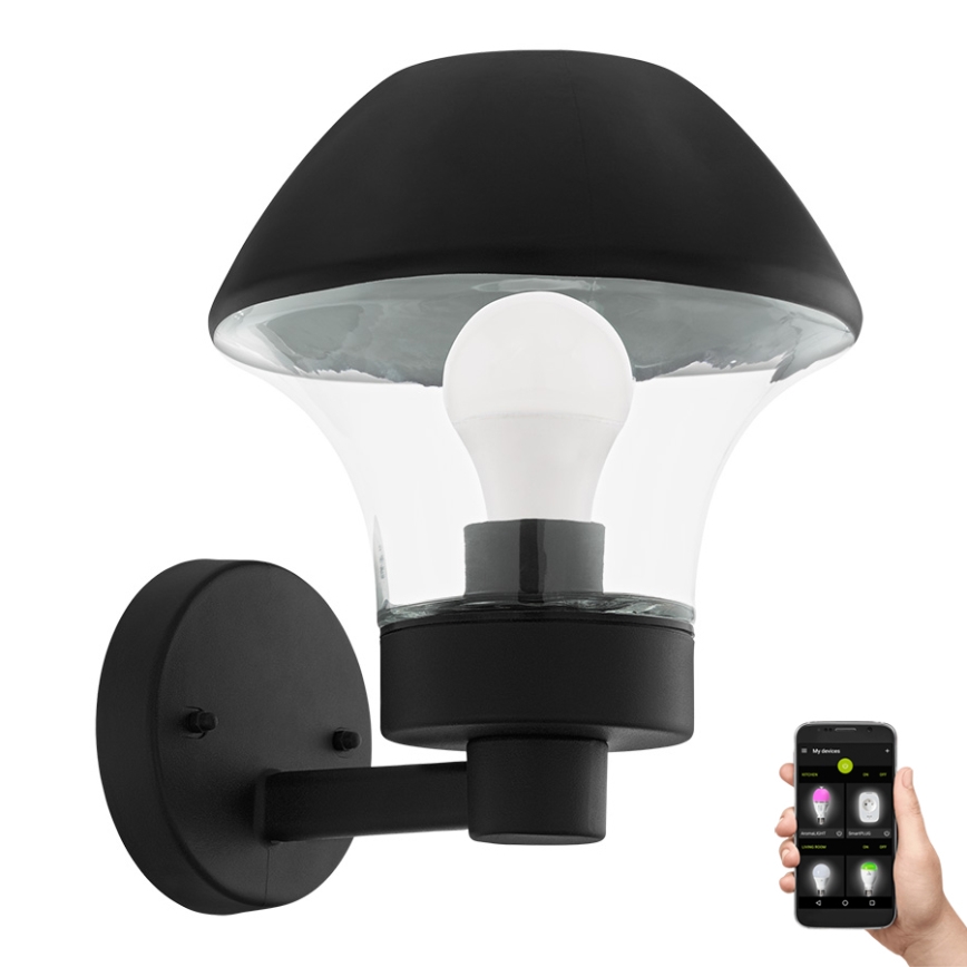 Eglo 97446 - Iluminação exterior LED com regulação VERLUCCA-C 1xE27/9W/230V IP44 Bluetooth