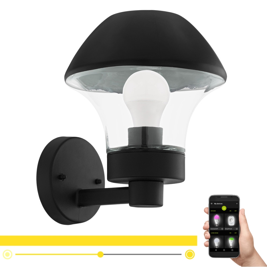 Eglo 97446 - Iluminação exterior LED com regulação VERLUCCA-C 1xE27/9W/230V IP44 Bluetooth