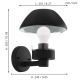 Eglo 97446 - Iluminação exterior LED com regulação VERLUCCA-C 1xE27/9W/230V IP44 Bluetooth