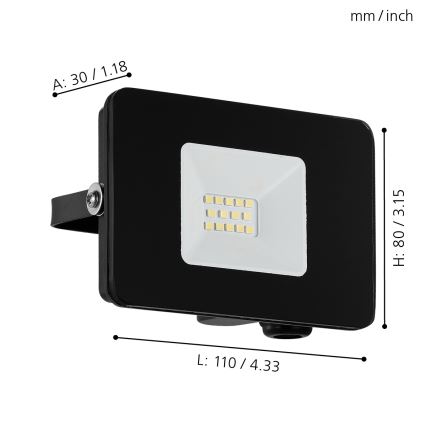 Eglo - Holofote LED LED/10W/230V IP65