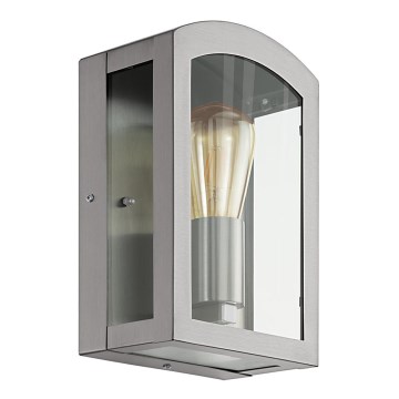 Eglo 97477 - Luz de parede de exterior PARETTA 1xE27/60W/230V cromo mate IP44