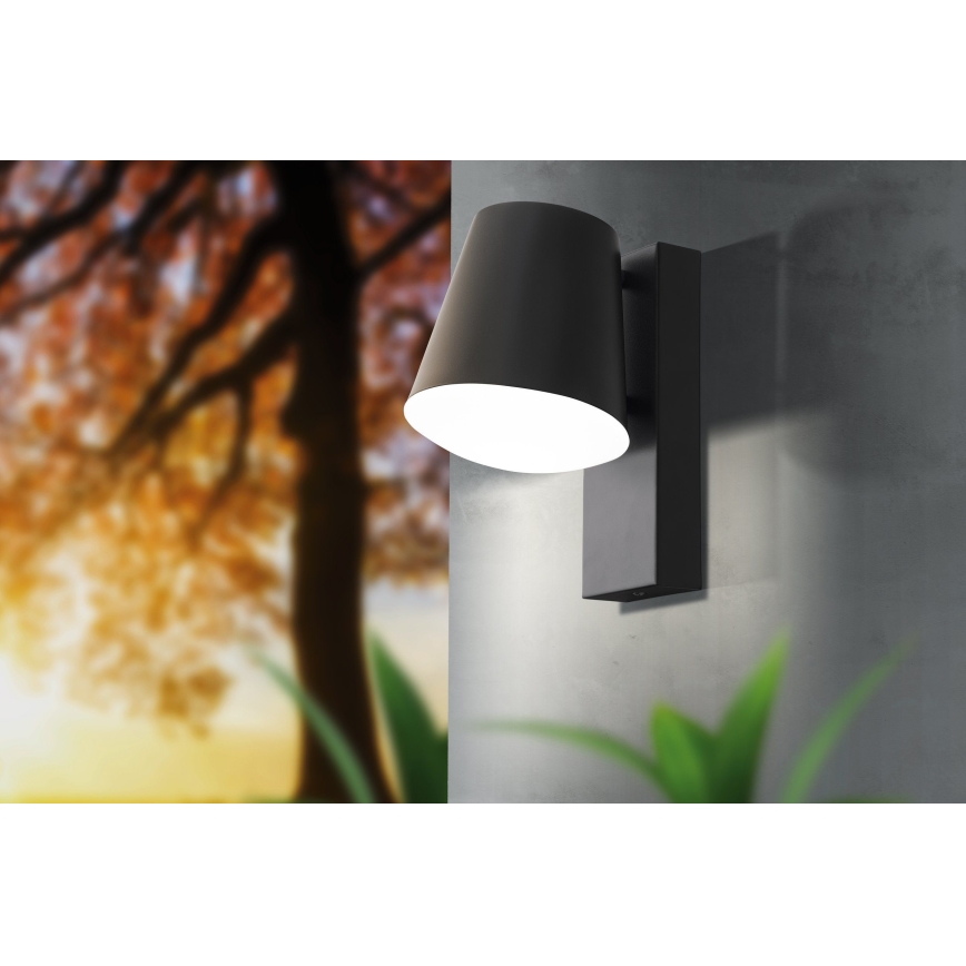 Eglo - Luminária de parede exterior LED regulável CALDIERO-C 1xE27/9W/230V IP44