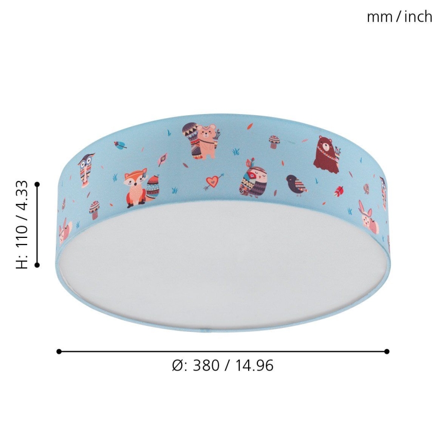 Eglo - Luz de teto de criança 2xE27/40W/230V