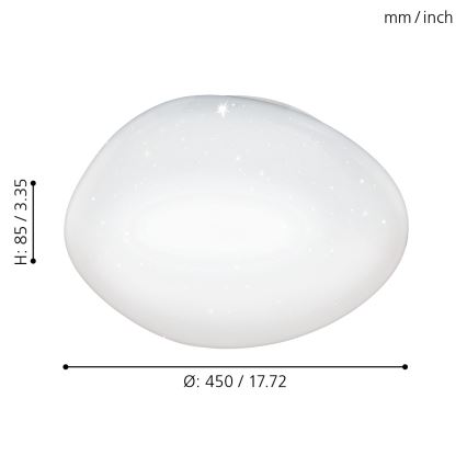 Eglo - Plafon LED regulável LED/21W/230V Ø 45 cm + comando remoto