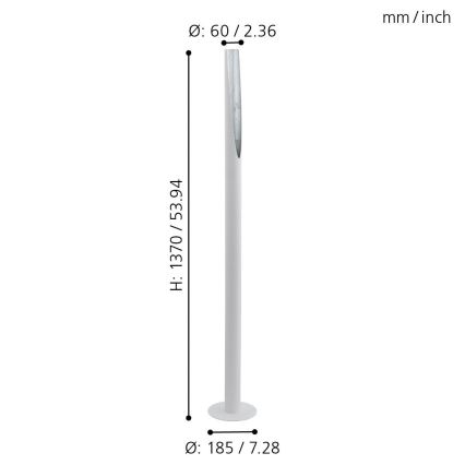 Eglo - Candeeiro de chão LED 1xGU10/4,5W/230V