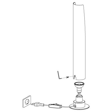 Eglo - Candeeiro de mesa LED 1xGU10/4,5W/230V